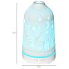 100ml Ultrasonic Aromatherapy Diffuser, Essential Oils Humidifier with Ceramic Cover, 7 Colors LED Lights, Timer, Waterless Auto-off for Home and Offi